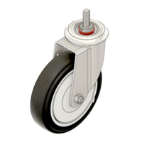 MODULAR SOLUTIONS CASTER 5" SWIVEL, M10 STEM W/LOCK